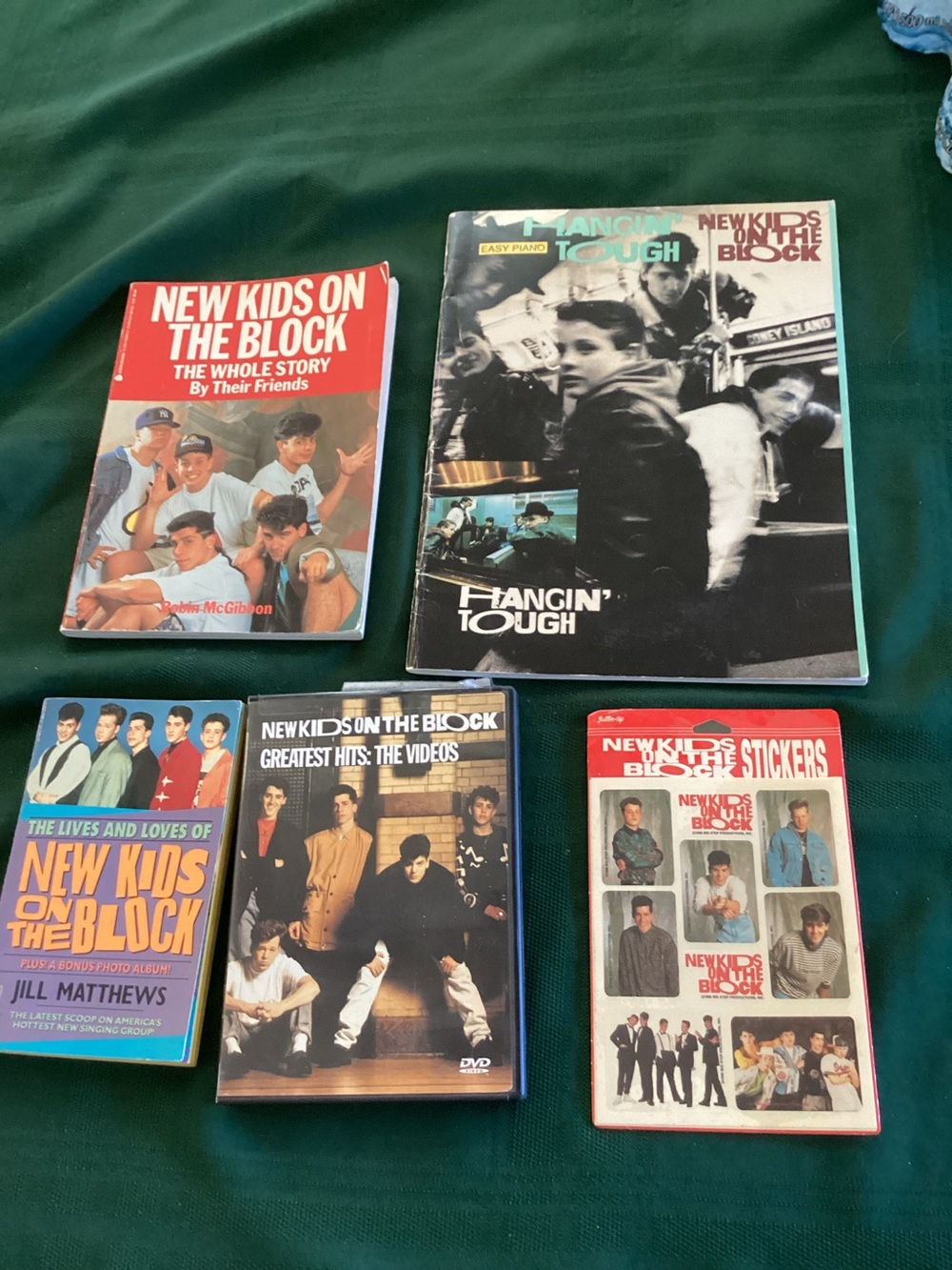 New Kids on the Block ,Collectible Media Set ,- dvd,piano music,books,stickers